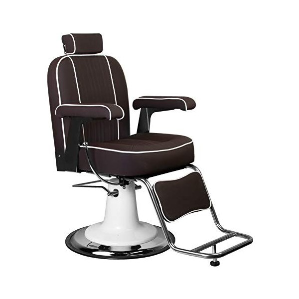 Activeshp Amadeo Fauteuil de coiffeur inclinable à 360 ° avec pompes hydrauliques Noir