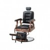 Polironeshop Hornet - Fauteuil professionnel pour coiffeur, barbier, tatoueur, Noir