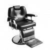 Fauteuil de Coiffeur Classic Hydraulique Inclinable Barber Reclinable 360°en PU Cuir pour Salon Professionnel, 110 x 70 x 100
