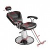 Anaelle Pandamoto Fauteuil de Coiffeur Classic Hydraulique Inclinable Barber Reclinable 360°en PU Cuir avec Chrome Repos Pied