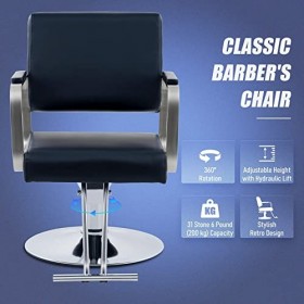 Chaise De Coiffure Salon Barber Lift Avec Coussin De Dossier