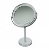 Fantasia Miroir de Maquillage Rond Double Face grossissant Normal et 10 x Ø 16 cm Hauteur 30,5 cm Acrylique Miroir cosmétique