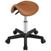 Abician Tabouret Roulettes Professionnel PU Tabouret Ergonomique Selle De Cheval Anti Mal De Dos à Roulettes Pivotantes Haute