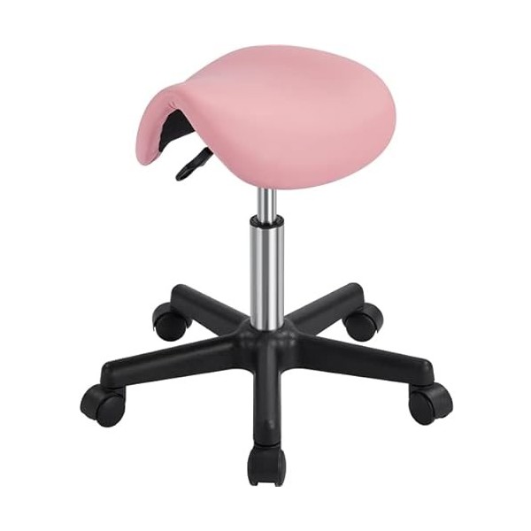 Abician Tabouret Roulettes Professionnel PU Tabouret Ergonomique Selle De Cheval Anti Mal De Dos à Roulettes Pivotantes Haute