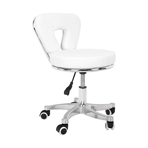 Activeshop Tabouret cosmétique pour pédicure 9266 Blanc