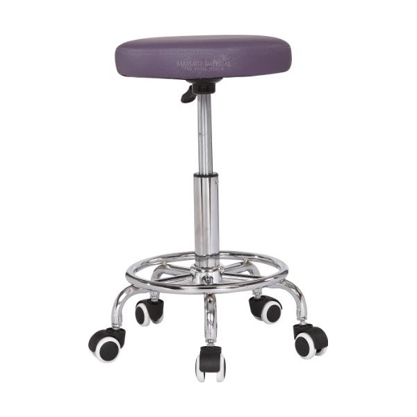 MASSAGE IMPERIAL® Rio Tabouret Pivotant pour Soins De Beauté - 5 Roues - Hauteur Réglable Jusquà 60 Cm - Violet