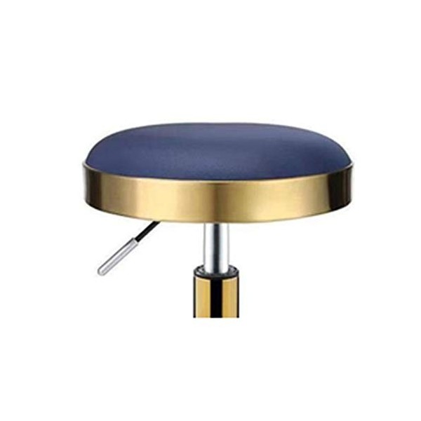 GCCSSBXF Tabouret de salon de coiffure rond – Hauteur réglable, rotation à 360°, siège en tissu, roues – Idéal pour le travai