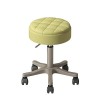 LXHLHWXF Tabouret Roulant Pivotant pour Salon de Beauté, Coussin Rond en Cuir à Réglage élevé avec roulettes pour Le Travail,