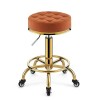 Tabouret Roulant Pivotant à Rembourrage épais En PU, Chaise Hydraulique Réglable Avec Roues Pour Salon de Massage, Studio Da