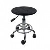 OQHAIR Tabouret sur roulettes rond hydraulique réglable pour salon de coiffure, roue roulante à 360 degrés couleur : noir m