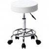 OQHAIR Tabouret sur roulettes Tabouret de Selle Pivotant Rond avec Roues Selle Salon de beauté Tabouret de Bar pour Coiffure 