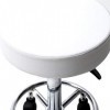 OQHAIR Tabouret sur roulettes Tabouret de Selle Pivotant Rond avec Roues Selle Salon de beauté Tabouret de Bar pour Coiffure 