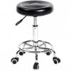 OQHAIR Tabouret sur roulettes pivotant pour Salon de beauté, tabourets de Bar Ronds avec Lignes pour Coiffure, manucure, Tato