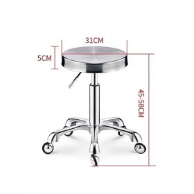 OHKKSD Tabouret Roulant Rond Tabouret De Dessin De Levage Réglable Tabouret De Coiffure Pivotant avec roulettes Tabouret De C