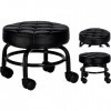 Calissimo Tabouret de Coiffeur cosmétique pour pédicure Salon Rond hocker Noir