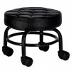 Calissimo Tabouret de Coiffeur cosmétique pour pédicure Salon Rond hocker Noir