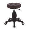 Tabouret Réglable, Petit Tabouret De Bar Roulant Avec Roulettes Tabouret Rond En Cuir Pu à Hauteur De Comptoir Pour Salon De 