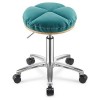 Tabouret De Beauté, Tabouret De Bar Avec Poignée De Levage En Métal Et Roues Noires, Salon De Coiffure, Salon De Beauté, Salo...
