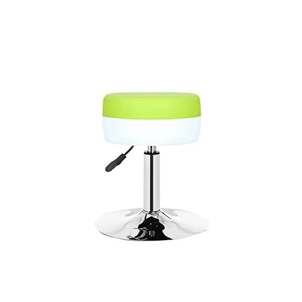 monque Tabouret De Bar élévateur Rond, Tabouret De Réception à Cadre en Fer avec Siège Confortable en Polyuréthane Et Base en