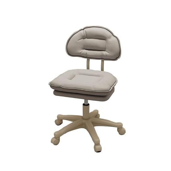 Tabouret pivotant avec dossier et 5 roulettes, chaise de dessin en cuir PU réglable en hauteur pour thérapeute Spa Coiffure M