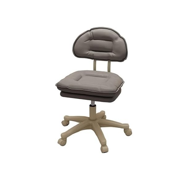 Tabouret pivotant avec dossier et 5 roulettes, chaise de dessin en cuir PU réglable en hauteur pour thérapeute Spa Coiffure M