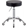 Tabouret pivotant Tabouret de selle réglable en hauteur avec roulettes, Tabouret de coupe de salon avec siège en cuir synthét