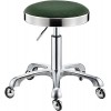 FAJOS Tabouret de beauté rond pivotant tabouret roulant sur roues, tabourets de salon de coiffure en acier inoxydable ne coin