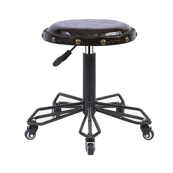 Tabouret Pouf Rétro Acier Cinq Griffes Tabouret De Beauté Magasin De Manucure Tabouret De Levage Rotatif Spécial Tabouret De 