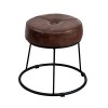 Tabouret de pédicure Rond rembourré en Cuir PU, Tabouret en Fer, siège de Dressage Domestique, Cadre en métal, Banc de pédicu