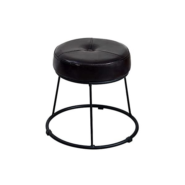 Tabouret de pédicure Rond rembourré en Cuir PU, Tabouret en Fer, siège de Dressage Domestique, Cadre en métal, Banc de pédicu