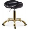 Tabouret pivotant Chaise Tabouret de selle roulant réglable en hauteur Tabouret roulant réglable pivotant en cuir PU avec rou