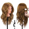 18" Tête à coiffer 100% Cheveux Naturel Vrai Cheveux Humains Mannequin Tête Formation Coiffure avec Support + Ensemble de Tre