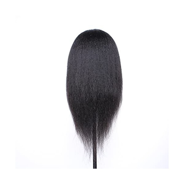 Xtrend Tête de mannequin avec cheveux 100 % naturels - Tête dentraînement à la coiffure et au tressage 50,8 cm 