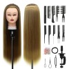 Tete a Coiffer, 28 inch 100% de Cheveux Synthétiques Têtes dexercice Tête À Coiffer Coiffure Cosmétologie tete a coiffer pro