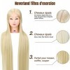 Neverland 30 Têtes dexercice Cheveux Tête à Coiffer pour le Salon Coiffure Cosmétologie Pratique Mannequin Poupée avec Tit