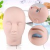 Tête De Pratique Maquillage Silicone, Doux Mannequin En Modèle Chauve Faux Cils Extension Acupuncture Massage Formation Dent