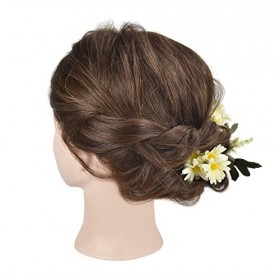 Tête dentraînement de 45,72 cm - Tête de mannequin avec cheveux 100% humains - Pour la formation des coiffeurs - Cosmétologi