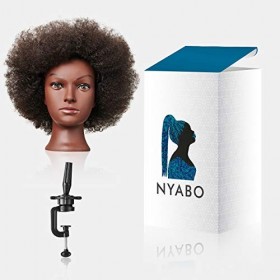 Tête de mannequin afro crépus serrés bouclés type 4 Marron