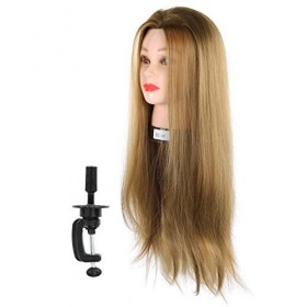SZCY LLC 23,5 pouces 80% cheveux réels formation tête beauté maquillage  coiffure mannequin poupée avec support de pince de Table + ensemble de  tresses DIY : : Beauté et Parfum