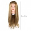 Tête de coiffure, tête de mannequin avec cheveux, 100 % cheveux humains, tête dexercice, coiffure, pratique de la manucure, 