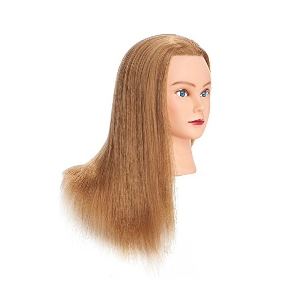 Traininghead 1711FW2716H Tête de mannequin 100 % cheveux humains avec pince incluse