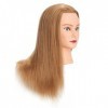 Traininghead 1711FW2716H Tête de mannequin 100 % cheveux humains avec pince incluse