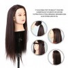 Maquillage tête de mannequin, extensions de cils de vrais cheveux Coiffeur formation tête cosmétologie tête de poupée blond f