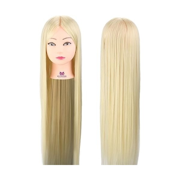 Neverland Tête dentraînement professionnelle 76,2 cm Cheveux 100 % fibre synthétique