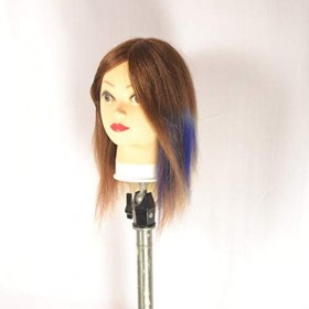 Damentraum Tête à coiffer avec pince 100 % cheveux véritables