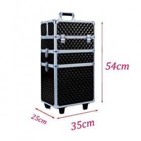 Salon de coiffure de beauté valise trolley-Professional 3 en 1 Cosmétique maquillage Vanity Artist case tiroirs amovibles tra