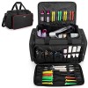 BAFASO Grand Trousse de Rangement pour Coiffeur avec diviseurs réglables, Sac pour Outils de Coiffure, Noir