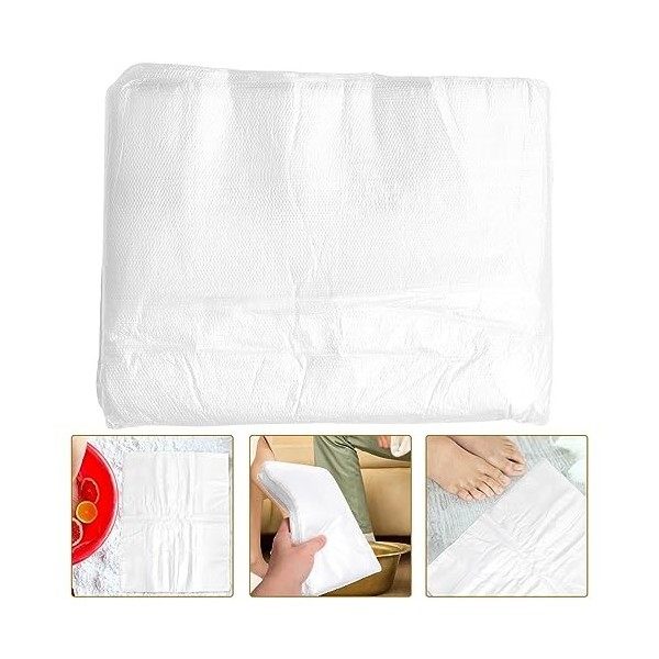 Milisten Lot de 2 sacs de bain jetables pour pédicure 55 x 65 cm