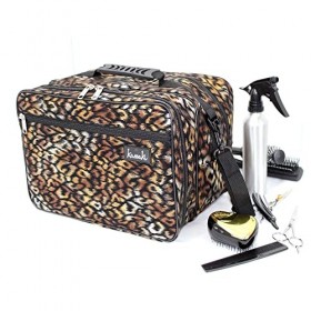 Kassaki Sac de transport professionnel pour accessoires de coiffure, barbier, matériel de coiffure, sac de voyage avec motif 