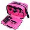 Kassaki Sac de rangement professionnel pour accessoires de coiffure Rose